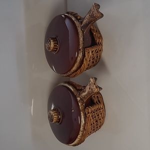 Hull original oven proof bowl  with lid stoneware  set of 2  6pcs